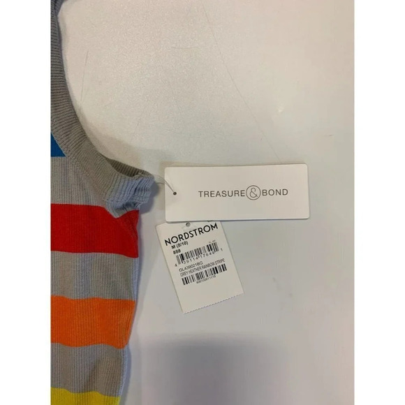 Treasure & Bond Girls Rainbow Ribbed Cotton Tank Top Size Size M NWT - Picture 5 of 11